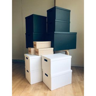 イケア(IKEA)の札幌引取　パルプボックス　ペーパーボックス　収納ボックス　12個セット　IKEA(ケース/ボックス)