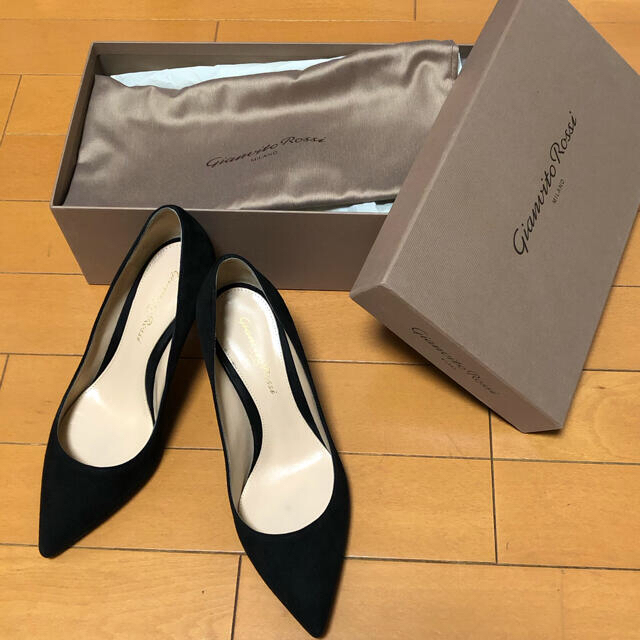 ジャンビットロッシ gianvito70 スエードパンプス 35