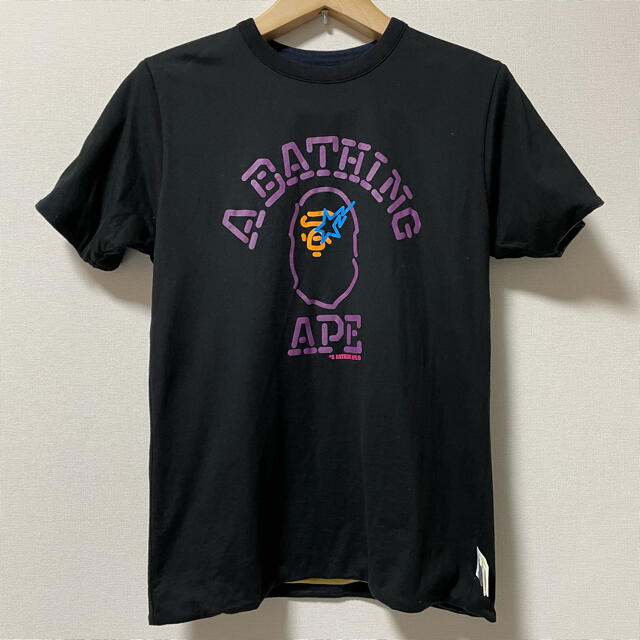 A BATHING APE(アベイシングエイプ)のA Bathing Ape リバーシブルネオンサインカレッジTシャツ NIGO期 メンズのトップス(Tシャツ/カットソー(半袖/袖なし))の商品写真