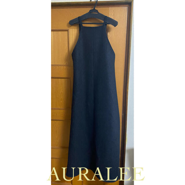 AURALEE LIGHT MELTON LONG ONE-PIECE