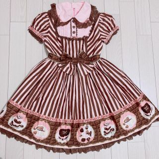 アンジェリックプリティー(Angelic Pretty)のAngelic Pretty Melty Chocolate op jsk(ひざ丈ワンピース)