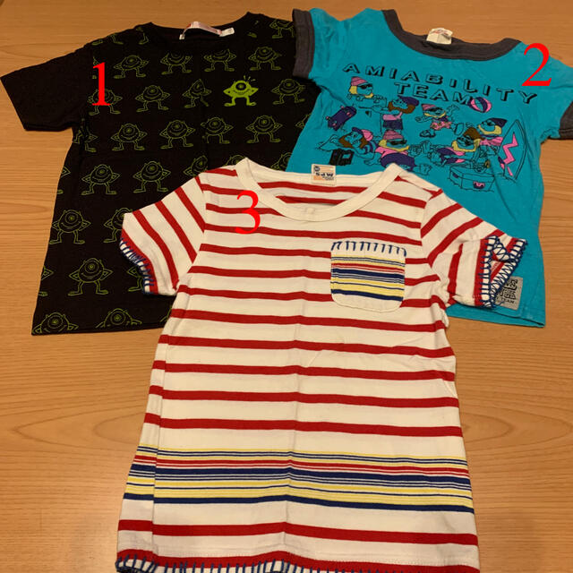 UNIQLO(ユニクロ)のJUNKSTORE MPS UNIQLO Tシャツ3枚セット　マイク　ボーダー キッズ/ベビー/マタニティのキッズ服男の子用(90cm~)(Tシャツ/カットソー)の商品写真