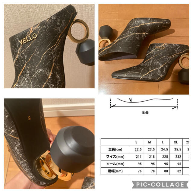 YELLO SHAMANITE SABOT HEELS Sサイズ　星あや