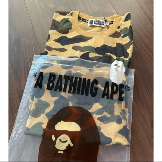 BAPE 1ST CAMO L/S 長袖Tシャツ　黄s