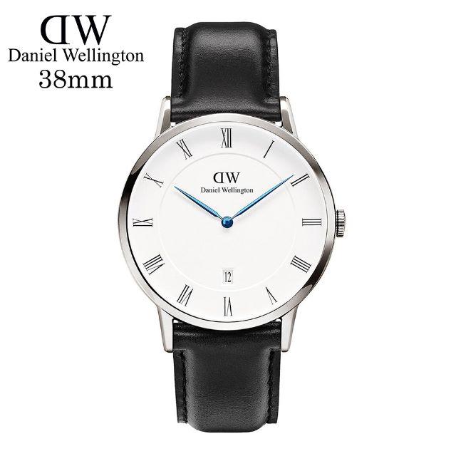 Daniel Wellington(ダニエルウェリントン)のDanielWellingtonシルバー　腕時計1121DW38mm【青針】 メンズの時計(腕時計(アナログ))の商品写真