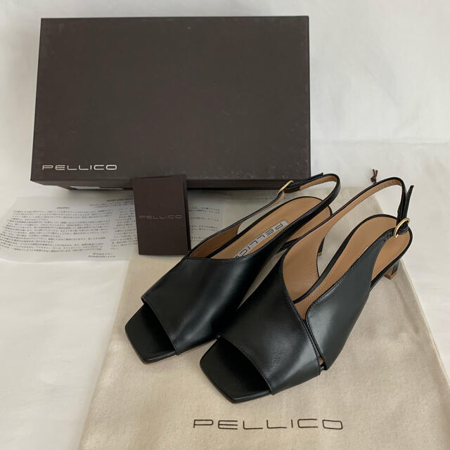 PELLICO(ペリーコ)の新品 5.9万円 ペリーコ ミュール 35.5 22.5cm サンダル ブラック レディースの靴/シューズ(サンダル)の商品写真