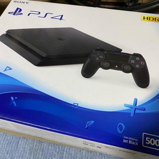 ソニー(SONY)の【美品】SONY PlayStation4 500GB ジェットブラック(家庭用ゲーム機本体)