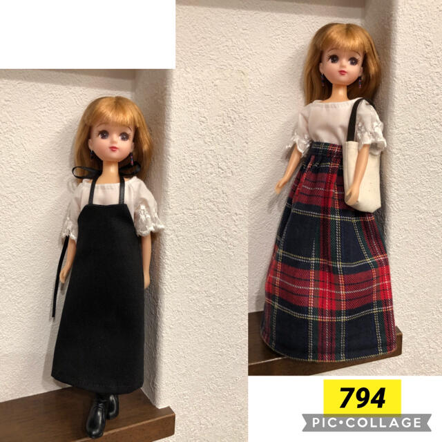 794 リカちゃん　アウトフィット服　4点セット ハンドメイドのぬいぐるみ/人形(その他)の商品写真