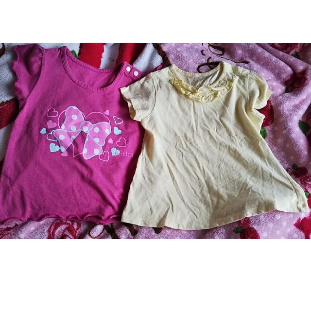 女の子Tシャツ3枚セット 90 キッズ/ベビー/マタニティのキッズ服女の子用(90cm~)(Tシャツ/カットソー)の商品写真