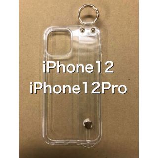 【新品】iPhone12 iPhone12Pro クリア ケース ベルト付き(iPhoneケース)