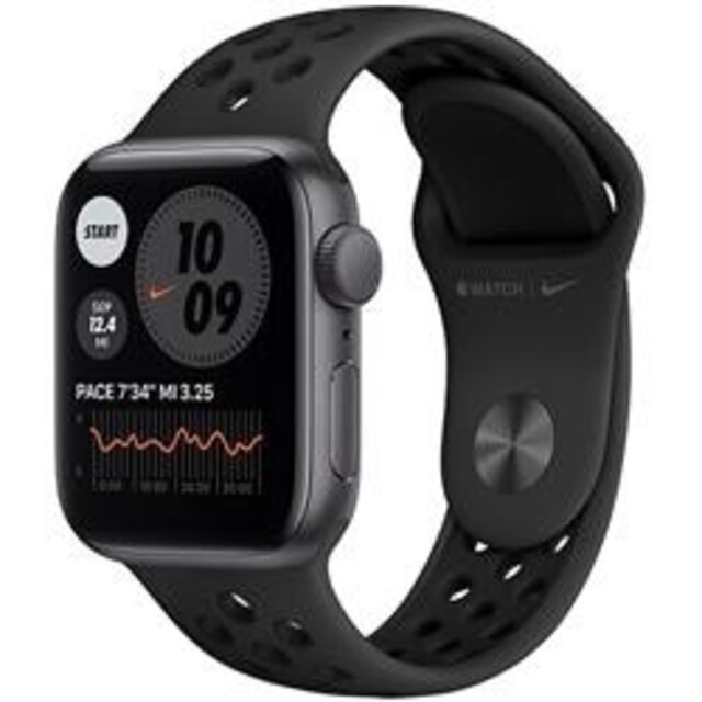 ブラック系通知機能AppleWatchSE NIKEモデル GPS40mm スペースグレイ新品