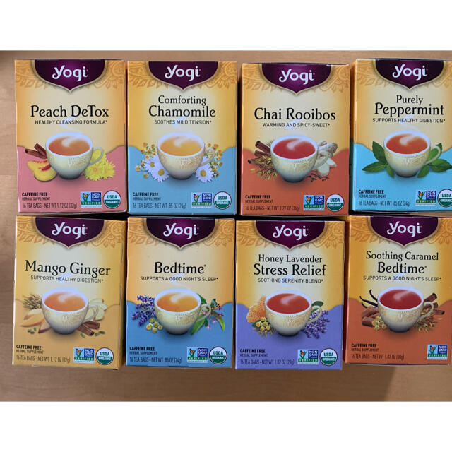 yogi tea のカフェインフリー　ハーブティー 8種類　16個お試しセット 食品/飲料/酒の飲料(茶)の商品写真