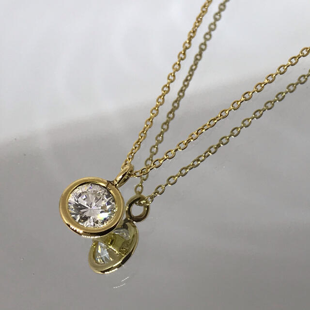 ☆極美品☆天然ダイヤモンドネックレス K18 D0.52ct 大粒ダイヤ