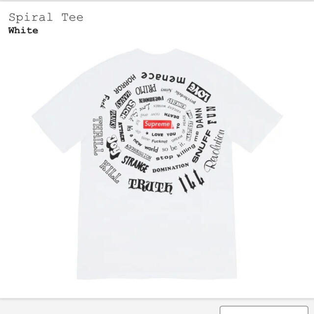 Supreme(シュプリーム)のSupreme Spiral Tee White M メンズのトップス(Tシャツ/カットソー(半袖/袖なし))の商品写真