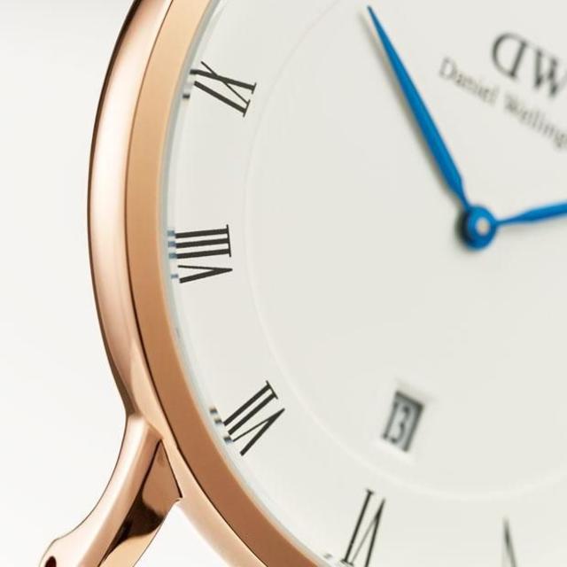 Daniel Wellington(ダニエルウェリントン)のDanielWellingtonピンクゴールド腕時計1101DW38mm【青針】 メンズの時計(腕時計(アナログ))の商品写真