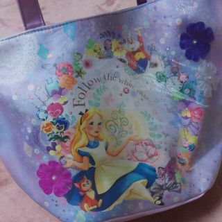 ディズニー(Disney)の美品❤１度のみ使用✨アリス❤オーガンジーシフォンバッグ❤ディズニーストア購入🎶(トートバッグ)