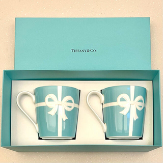 ティファニー(Tiffany & Co.)の【新品未使用】Tiffany & Coティファニー ブルーリボン ペアマグカップ(グラス/カップ)
