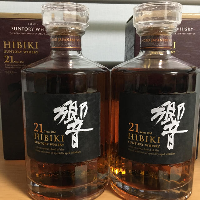 サントリー(サントリー)の響21年〜２本セット(箱付き) 食品/飲料/酒の酒(ウイスキー)の商品写真