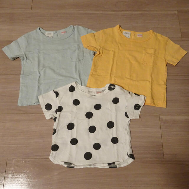 ZARA KIDS(ザラキッズ)の子ども服　zara  半袖Tシャツ3枚セット キッズ/ベビー/マタニティのベビー服(~85cm)(Ｔシャツ)の商品写真