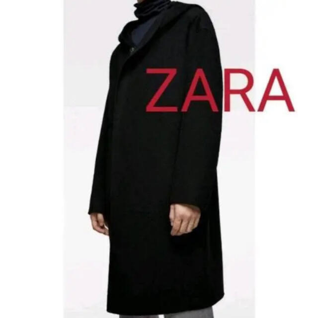 zara  フード付きコート