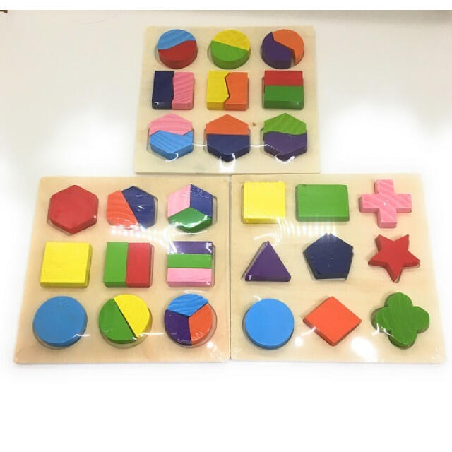 型はめパズル 3枚セット　知育玩具　モンテッソーリ キッズ/ベビー/マタニティのおもちゃ(知育玩具)の商品写真