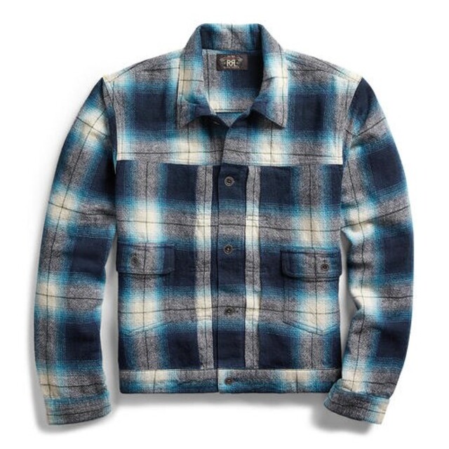 RRL(ダブルアールエル)のプラッド シャツ ジャケット　ｇジャン　デニムジャケット 風　2nd タイプ メンズのジャケット/アウター(Gジャン/デニムジャケット)の商品写真