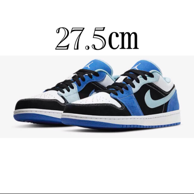 スニーカーNIKE AIR JORDAN 1 LOW "WHITE/BLACK/BLUE"