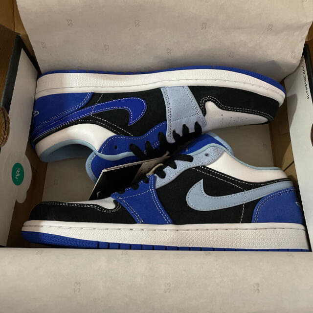 NIKE AIR JORDAN 1 LOW "WHITE/BLACK/BLUE"