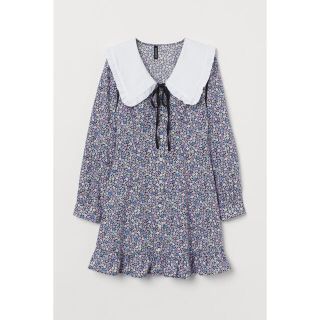 エイチアンドエム(H&M)のH&M♡NiziUコラボ商品 NINA着用レースカラーワンピース(ミニワンピース)