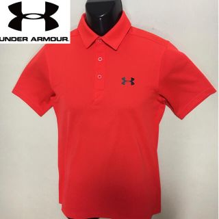 アンダーアーマー(UNDER ARMOUR)のアンダーアーマー  ゴルフ スポーツ シャツ レッド Sサイズ(ウエア)