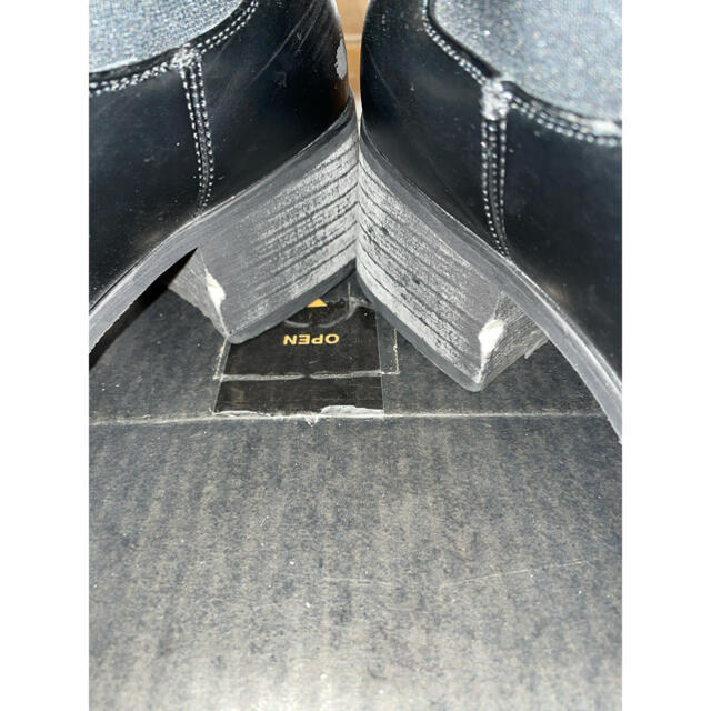 サイドゴアブーツ　レザーヒールブーツ メンズの靴/シューズ(ブーツ)の商品写真