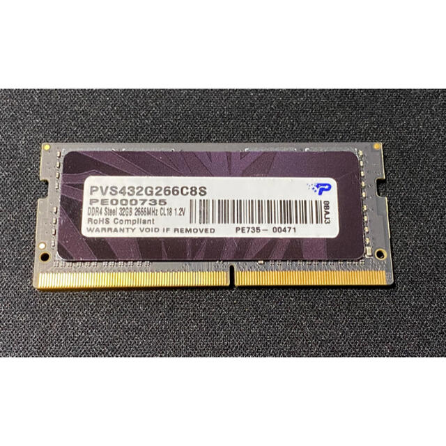 Patriot 32GB メモリ　1枚　DDR4 ＰＣ４　永久保証　動作確認済