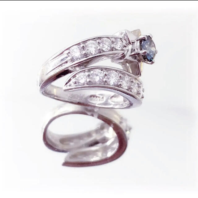 ブルーダイヤモンド♡スターモチーフ エタニティリング&ネックレス セット レディースのアクセサリー(リング(指輪))の商品写真