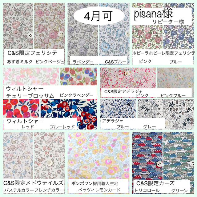 pisana様☆リバティ生地×くすみカラーさくらんぼワッペンレッスンバッグ他 ハンドメイドのキッズ/ベビー(バッグ/レッスンバッグ)の商品写真