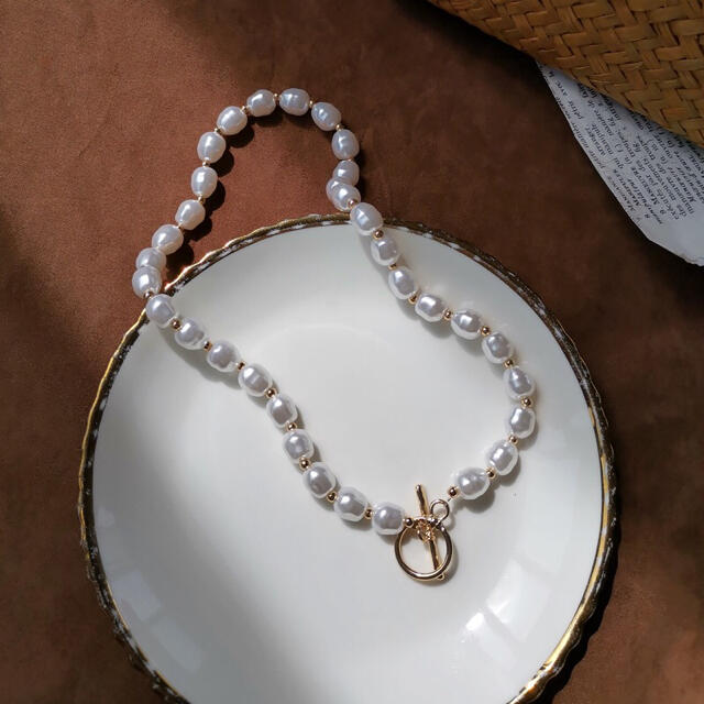 Bubbles(バブルス)の真珠　白ネックレス　ゆめかわ 量産系　地雷系　やみかわ   vintage レディースのアクセサリー(ネックレス)の商品写真