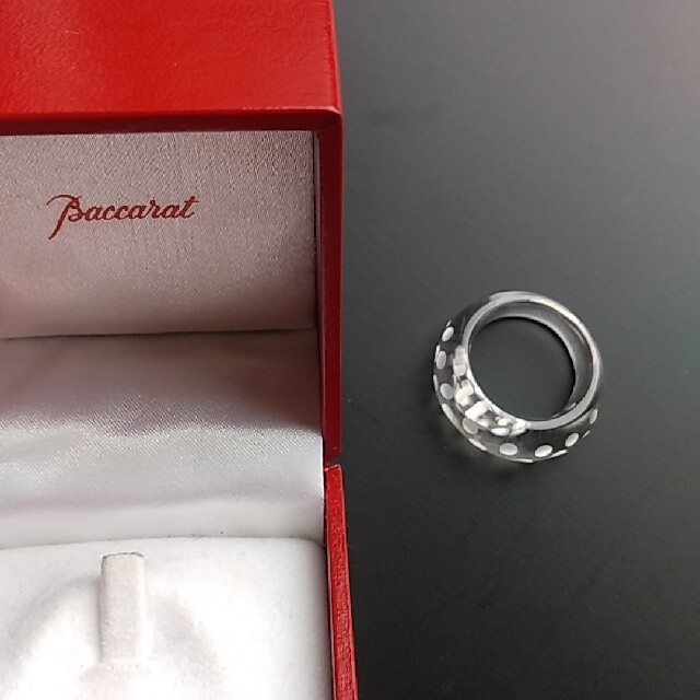 Baccarat - 【貴重なドット柄】美品 BACCARAT バカラ リング 箱付き
