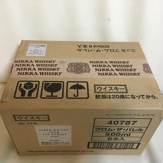 食品/飲料/酒ニッカウイスキー　フロム・ザ・バレル　新品 未開栓 500ml 6本