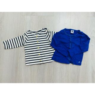 プチバトー(PETIT BATEAU)のプチバトー　カーディガン2点セット　キッズ　90(カーディガン/ボレロ)