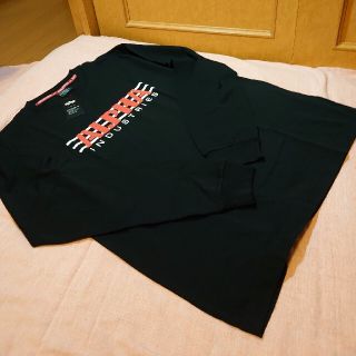 アルファ(alpha)のALPHA クラシックロゴプリント 長袖Tシャツ XL ブラック(Tシャツ/カットソー(七分/長袖))