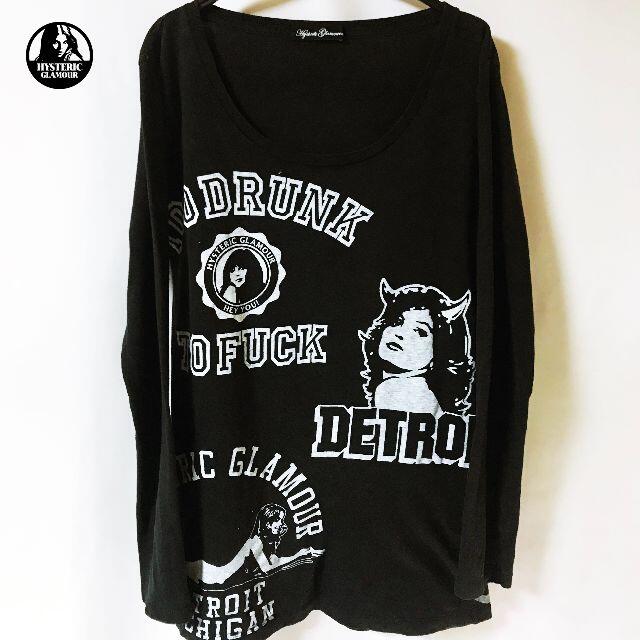 HYSTERIC GLAMOUR(ヒステリックグラマー)の【Hysteric Glamour】デトロイトガール ロングスリーブ カットソー レディースのトップス(カットソー(長袖/七分))の商品写真