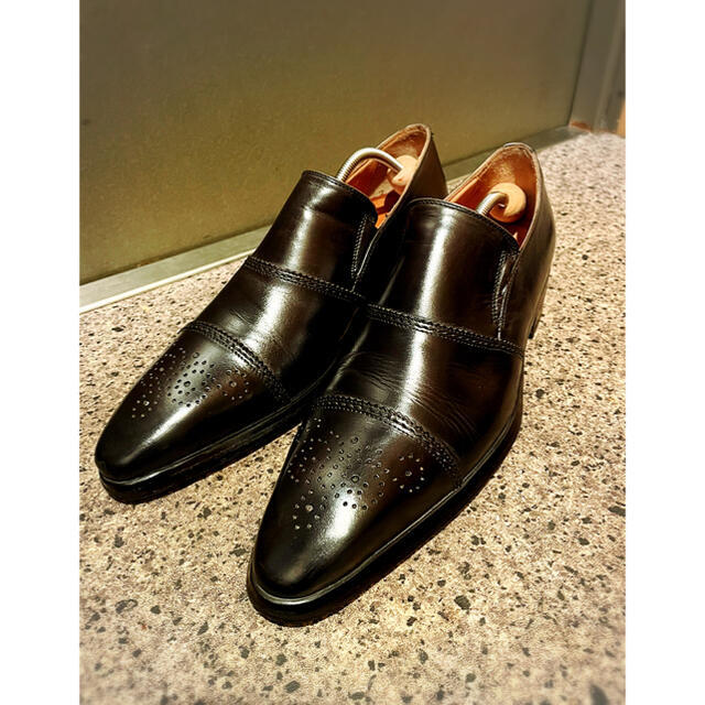 Crockett&Jones(クロケットアンドジョーンズ)のカルツォレリアトスカーナ スリッポン 42表記 27㎝　　イタリア製 革靴  メンズの靴/シューズ(ドレス/ビジネス)の商品写真