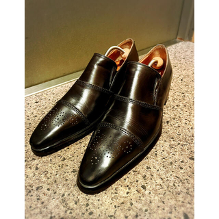 クロケットアンドジョーンズ(Crockett&Jones)のカルツォレリアトスカーナ スリッポン 42表記 27㎝　　イタリア製 革靴 (ドレス/ビジネス)