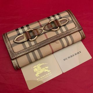 バーバリーブルーレーベル(BURBERRY BLUE LABEL)のBurberry☆チェック柄シャドーホース長財布(財布)