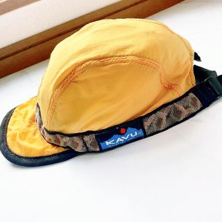 カブー(KAVU)の【キッズ】KAVE  黄色　キャップ　ストラップ(帽子)