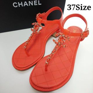 シャネル(CHANEL)のシャネル　トング　チェーン　サンダル　37サイズ　24㎝相当　OJ023(サンダル)