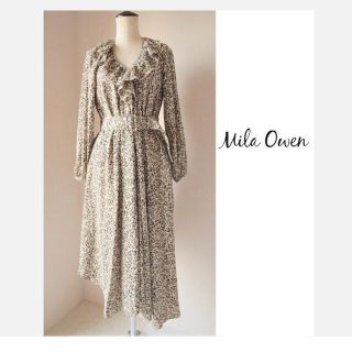 ミラオーウェン(Mila Owen)の【美品】Mila Owen ラッフルベルト付ロングトップス(その他)