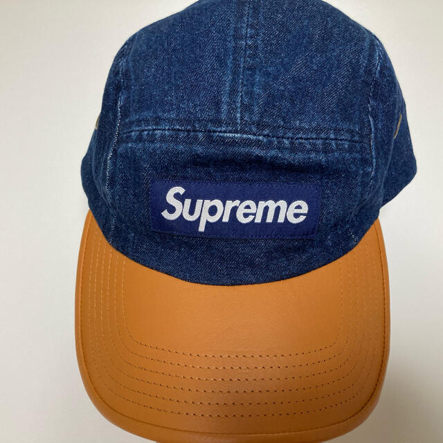 supreme 2-Tone Denim Camp Cap Blue