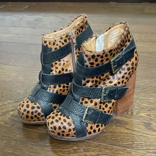 ジェフリーキャンベル(JEFFREY CAMPBELL)のJeffrey Campbell ジェフリー ショートブーツ ヒョウ 35(ブーツ)