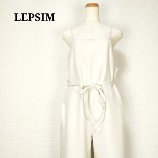 レプシィム(LEPSIM)の新品未使用【レプシィム　LEPSIM】キャミサロペット　ホワイト　サイズM(オールインワン)