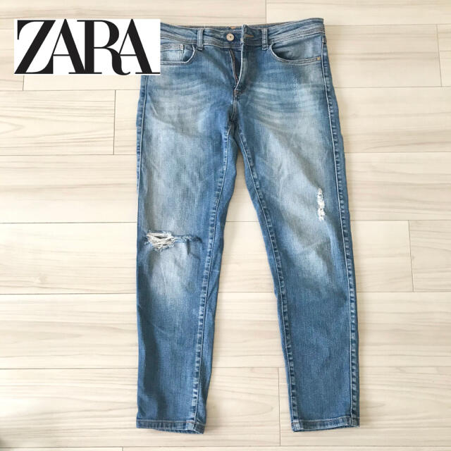 ZARA(ザラ)の【美品】ZARA ダメージデニム ストレッチ スキニー レディースのパンツ(デニム/ジーンズ)の商品写真